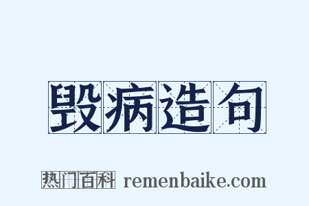 毁病造句是什么意思的图片